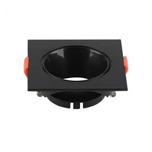 GU10 Fitting Square Black Frame + Black Reflector