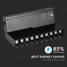 SKU 7965 10*2W Магнитен Линеен Спот Кардан 4000K Черен 24V с марка V-TAC