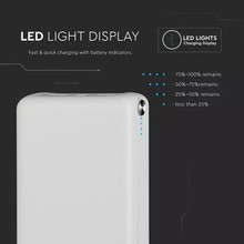 SKU 8902 Външна Батерия Джъмбо 30К Mah 2хUSB Бяла с марка V-TAC