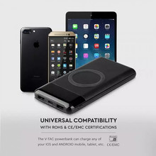 SKU 8905 Външна Батерия Безжично Зареждане USB C+B 10К Mah Черна с марка V-TAC