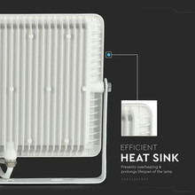 LED Прожектор 100W 4000К 120LM/W SAMSUNG ЧИП Бяло Тяло SKU 21768 V-TAC