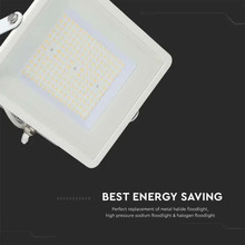 LED Прожектор 100W 4000К 120LM/W SAMSUNG ЧИП Бяло Тяло SKU 21768 V-TAC