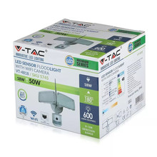 LED Прожектор с камера и сензор с WIFI 18W 6000К  Бяло Тяло SKU 5745 V-TAC