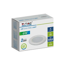 6W LED Panel Downlight Glass - Round 4000K 