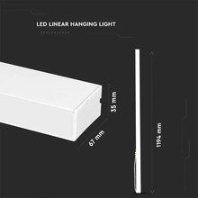 SKU 21602 LED Линейно Осветление SAMSUNG ЧИП - 40W Висящо Бяло Тяло 6400К 1200x35x67mm с марка V-TAC