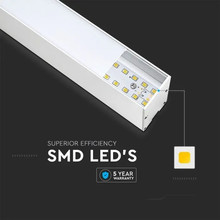 SKU 21376 LED Линейно Осветление SAMSUNG ЧИП - 40W Висящо Бяло Тяло 4000К 1200x35x67mm с марка V-TAC