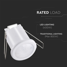 SKU 6608 Инфраред Датчик За Движение Таван Вграждане Бял 360° Мини с марка V-TAC