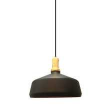 Modern Pendant Light Black Wooden Top  