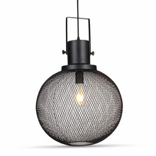 Pendant Light Black Metal Globe  Ф300мм