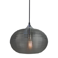 Pendant Light Diamond Cut  Black Glass Transparent  Ф350мм