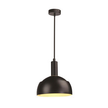 Plastic Pendant Lamp Holder E14 With Slide Aluminum Shade Black