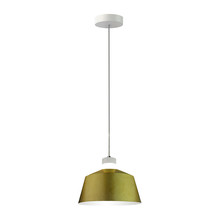 7W Led Pendant Light (Acrylic) - Gold Lamp Shade  250*190mm 3000K