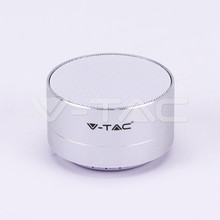 Metal Bluetooth Speaker With Mic & TF Card Slot 400mah Battery Silver