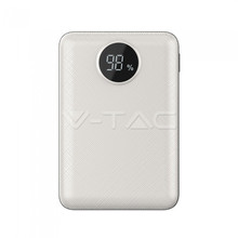 SKU 8187 Външна Батерия Със Дисплей 10000 ma/H Бяла с марка V-TAC