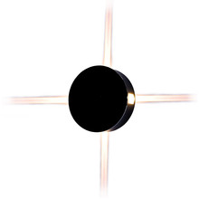 4W LED Wall Light Black Body Round 4000K IP65