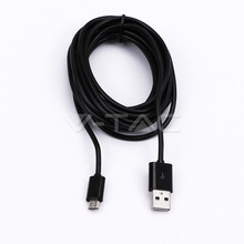 SKU 8449 Micro USB Кабел 3M Черен с марка V-TAC
