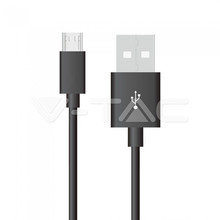 SKU 8485 1 M Micro USB Кабел Черен - Silver Серия с марка V-TAC