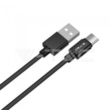 SKU 8491 1 M Type C USB Кабел Черен - Platinum Серия с марка V-TAC