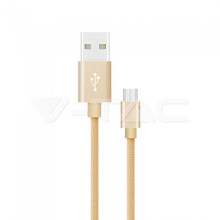 SKU 8493 1 M Type C USB Кабел Злато - Platinum Серия с марка V-TAC