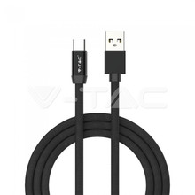 1 M Type C USB Cable Black - Ruby Series