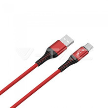 1 M Type C USB Cable Red  - Gold Series