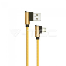 SKU 8637 1 M Micro USB Кабел Злато - Diamond Серия с марка V-TAC