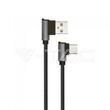 SKU 8638 1 M Type C USB Кабел Черен - Diamond Серия с марка V-TAC