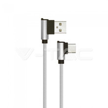 SKU 8639 1 M Type C USB Кабел Сив - Diamond Серия с марка V-TAC