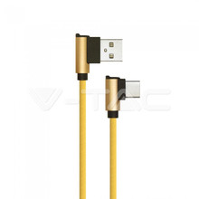 1 M Type C USB Cable Gold  - Diamond Series 
