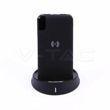 SKU 8863 Външна Батерия 8К Mah Безжично Зареждане Дисплей Черна с марка V-TAC