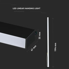 SKU 21882 LED Линейно Осветление SAMSUNG ЧИП - 40W Висящо Черно Тяло 3000К 1200x35x67mm с марка V-TAC