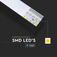 SKU 21374 LED Линейно Осветление SAMSUNG ЧИП - 40W Висящо Черно Тяло 4000К 1200x35x67mm с марка V-TAC