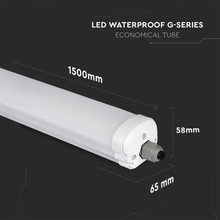 SKU 216286 LED Влагозащитено тяло AL/PC G-Серия 1500mm 48W 6000K 120LM/W с марка V-TAC