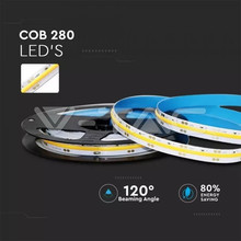 SKU 2675 LED Strip Set 280 COB IP20-6400K 10W DC24V 800LM/M / 2652 + 3264 / с марка V-TAC