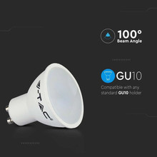 LED Крушка GU10 4.5W 3000K 110° SMD Пластик SKU 211685 V-TAC