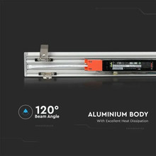 LED Линейно Осветление SAMSUNG ЧИП - 40W За Вграждане Сребърно Тяло 4000К 1211x70x35mm SKU 21380 V-TAC