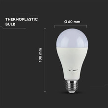 LED Крушка E27 8.5W 4000K A60 Термо Пластик 3Бр/Сет SKU 217241 V-TAC