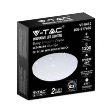 Плафон за таван 12W 3в1 Сменяем Спектър SKU 217602 V-TAC