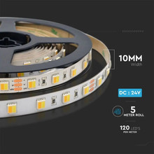 LED Лента SMD2835 - 120/1 24V IP65 3in1 SKU 2898 V-TAC