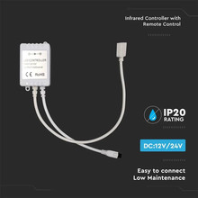 IR Контролер + Дистанционно CCT 3в1+RGB 28 Бутона SKU 2899 V-TAC