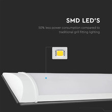 15W LED Линейно Тяло Пластик 60см 3000К 160LM/W 5 Г. Гаранция SKU 6487 V-TAC