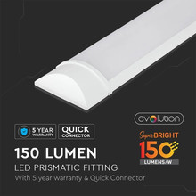 15W LED Линейно Тяло Пластик 60см 3000К 160LM/W 5 Г. Гаранция SKU 6487 V-TAC