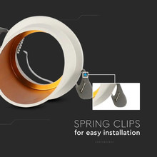 GU10 Корпус Кръг Бял SKU 6682 V-TAC