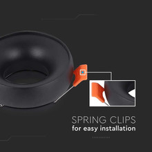 GU10 Корпус Черна Рамка + Черен Рефлектор SKU 6696 V-TAC