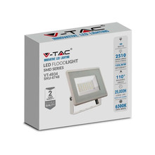 LED Прожектор 30W 6400K Бяло Тяло SKU 6748 V-TAC