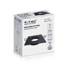 1*GU10 Fitting Square Black 