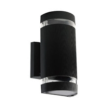 LED Wall Light With Black Body IP44 E27 Round
