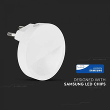 SKU 20018 LED Нощна Лампа За Контакт Кръгла 4000K с марка V-TAC