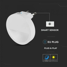 SKU 20017 LED Нощна Лампа За Контакт Кръгла 3000K с марка V-TAC