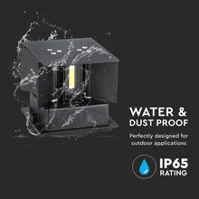 Аплик за стена 5W 3000K IP65 Черно Тяло Квадрат SKU 217078 V-TAC